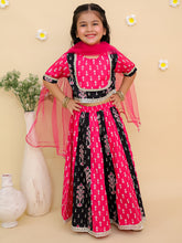 Girls Printed Cotton Ready to Wear Lehenga & Blouse With Dupatta