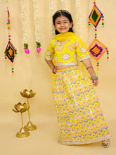 Girls Printed Ready To Wear Cotton Lehenga & Blouse With Dupatta