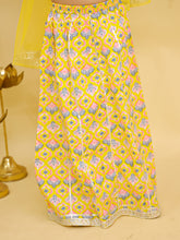 Girls Printed Ready To Wear Cotton Lehenga & Blouse With Dupatta
