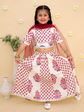 Girls Printed Cotton Ready to Wear Lehenga & Blouse With Dupatta