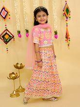 Girls Printed Ready To Wear Cotton Lehenga & Blouse With Dupatta