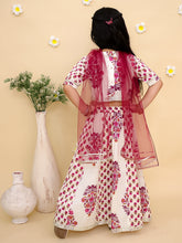 Girls Printed Cotton Ready to Wear Lehenga & Blouse With Dupatta