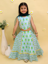 Girls Printed Foil Print Ready to Wear Lehenga & Blouse With Dupatta