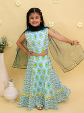 Girls Printed Foil Print Ready to Wear Lehenga & Blouse With Dupatta