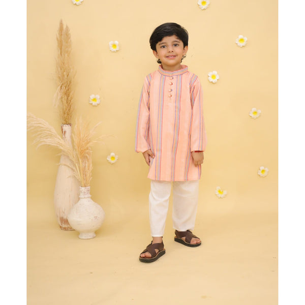 Boys Printed Regular Pure Cotton Kurta with Pyjamas