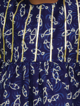 Girls Animal Printed Cotton Anarkali Kurta with Dhoti Pants