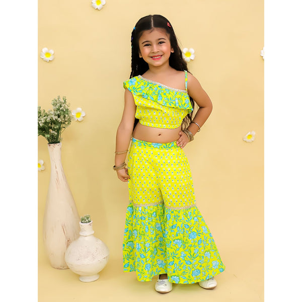 Girls Printed Top with Palazzos