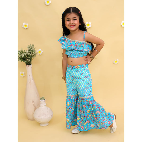 Girls Printed Top with Palazzos