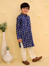 Boys Bandhani Printed Regular Pure Cotton Kurta With Pyjamas