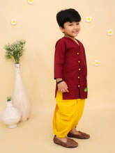 Girls Animal Embroidered Regular Thread Work Pure Cotton Kurti with Dhoti Pants