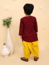 Girls Animal Embroidered Regular Thread Work Pure Cotton Kurti with Dhoti Pants