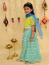 Girls Printed Ready To Wear Cotton Lehenga & Blouse With Dupatta
