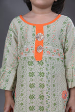 Printed straight pure cotton kurti with sharara