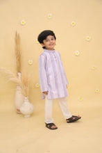 Boys Striped Regular Pure Cotton Kurta With Pyjamas