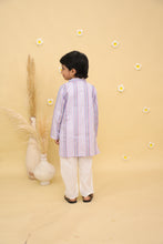 Boys Striped Regular Pure Cotton Kurta With Pyjamas