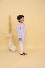 Boys Striped Regular Pure Cotton Kurta With Pyjamas