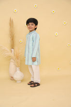 Boys Striped Knee Length Regular Pure Cotton Straight Kurta with Pyjamas