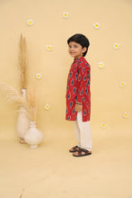 Boys Printed Regular Pure Cotton Kurta with Pyjamas