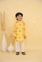 Boys Geometric Printed Pure Cotton Kurta with Pyjamas