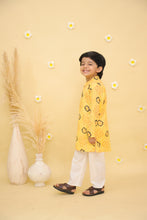 Boys Geometric Printed Pure Cotton Kurta with Pyjamas