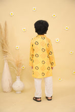Boys Geometric Printed Pure Cotton Kurta with Pyjamas