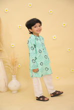 Boys Ethnic Motifs Printed Cotton Kurta with Pyjama