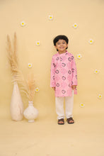 Boys Ethnic Motifs Printed Cotton Kurta with Pyjama