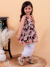Maroon pure cotton sleeveless top with Pyjamas