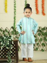Purple cotton woven stripe kurta with pajama