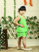 Purple pure cotton top with shorts