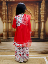 Blue Cotton Printed Kurta Pyjama Set With Dupatta