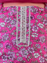 Blue Cotton Printed Kurti With Sharara with Dupatta