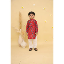 Boys Printed Regular Pure Cotton Kurta with Pyjamas